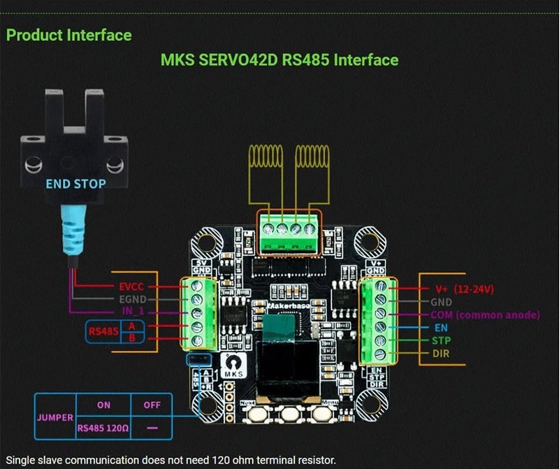 POLISI3D Nema 17 Servo Driver Controller MKS SERVO42D Closed Loop Stepper Motor Drive RS485 Converter 256 microstep for 3D Printer CNC Engraving Machines, Writing Machine - Image 3